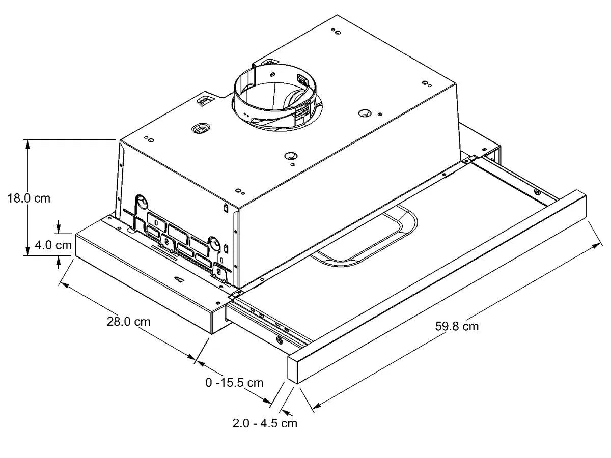 Campana Extractora Telescopica 60 cm Whirlpool - WHT6030S
