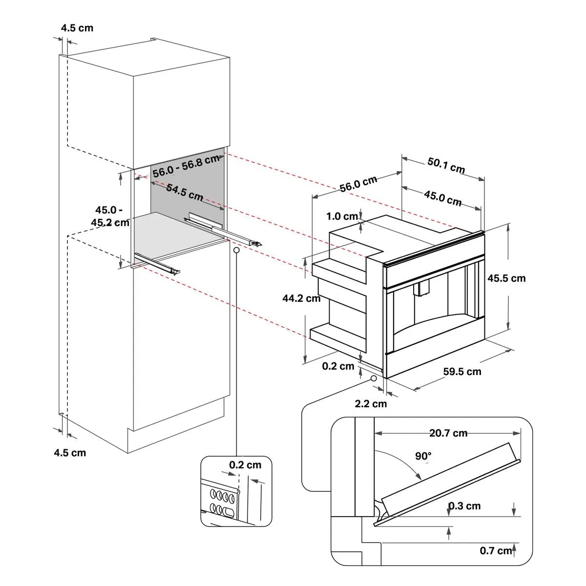 Máquina de Café Empotrable 60cm Whirlpool WCM242B