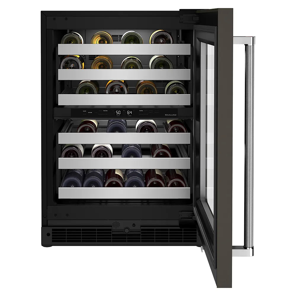 Cava de Vinos KitchenAid KUWR214KBS – 24” | 46 Botellas | Acero negro