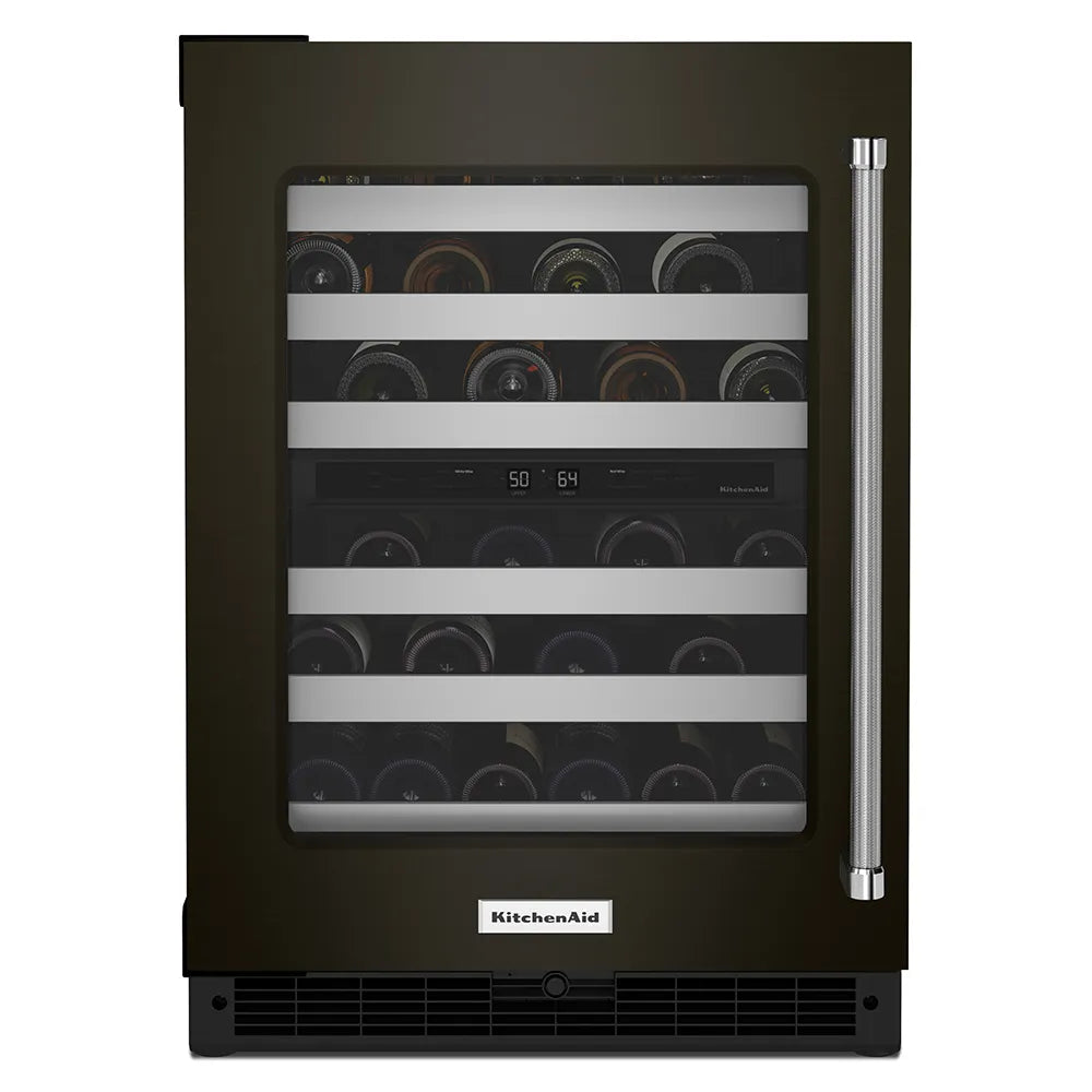 Cava de Vinos KitchenAid KUWL214KBS – 24” | 46 Botellas | Acero negro