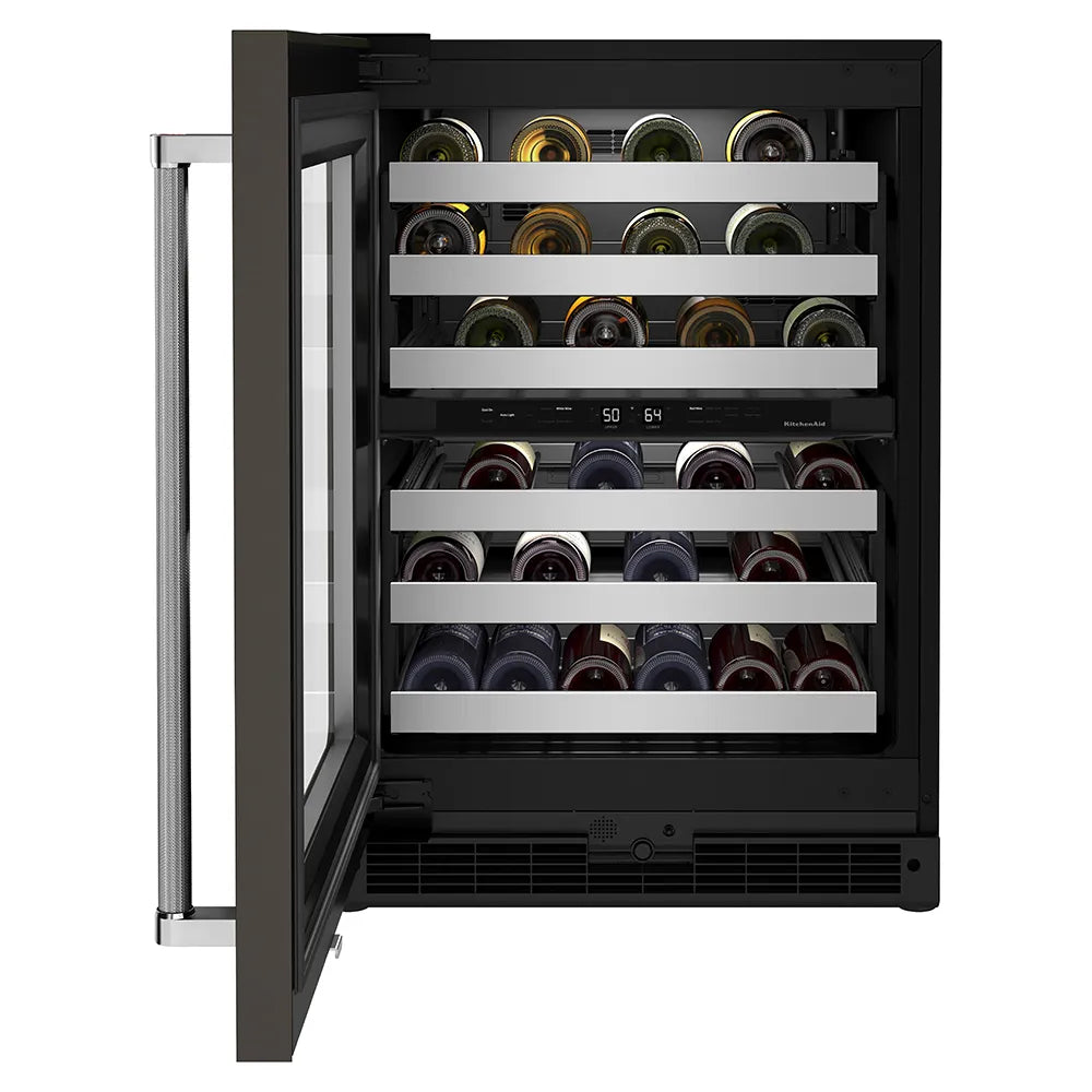 Cava de Vinos KitchenAid KUWL214KBS – 24” | 46 Botellas | Acero negro