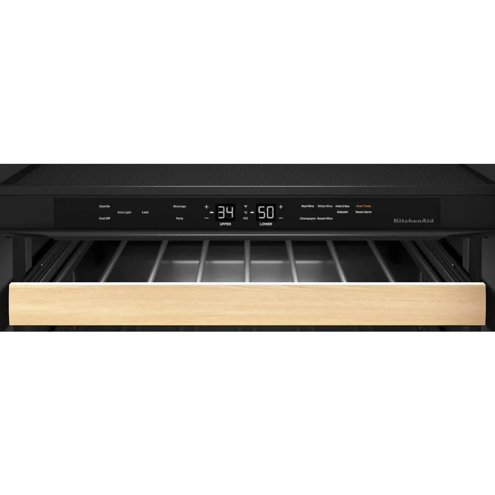 Centro de Bebidas KitchenAid KUBR214KSB 24” – Doble Zona, Empotrable, Acero Inoxidable