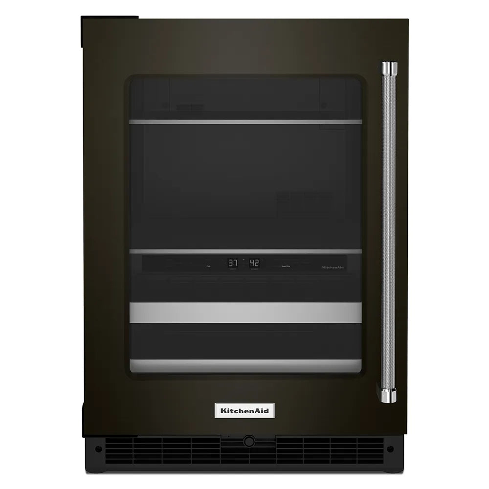 Centro de Bebidas KitchenAid KUBL314KBS 24” – Doble Zona, Acero Negro con Protección UV