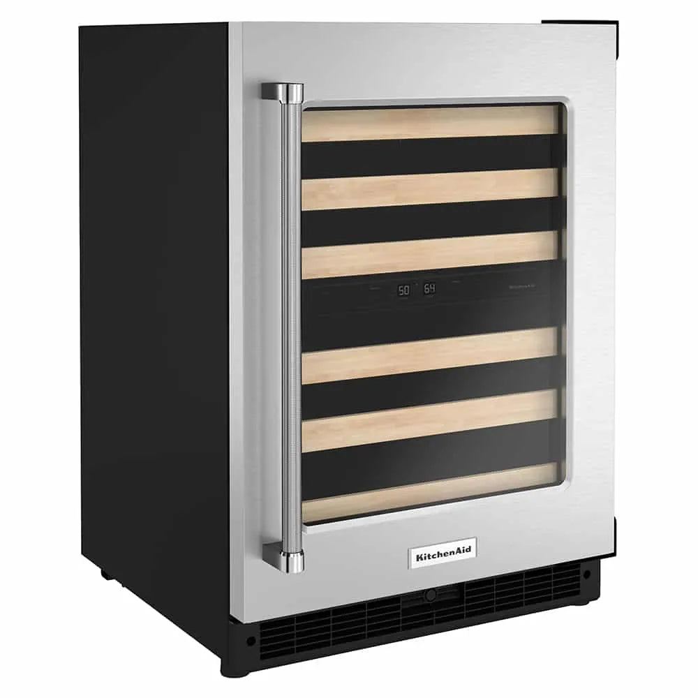 Cava de Vinos KitchenAid KUWR214KSB – 24” | 46 Botellas | Acero Inoxidable