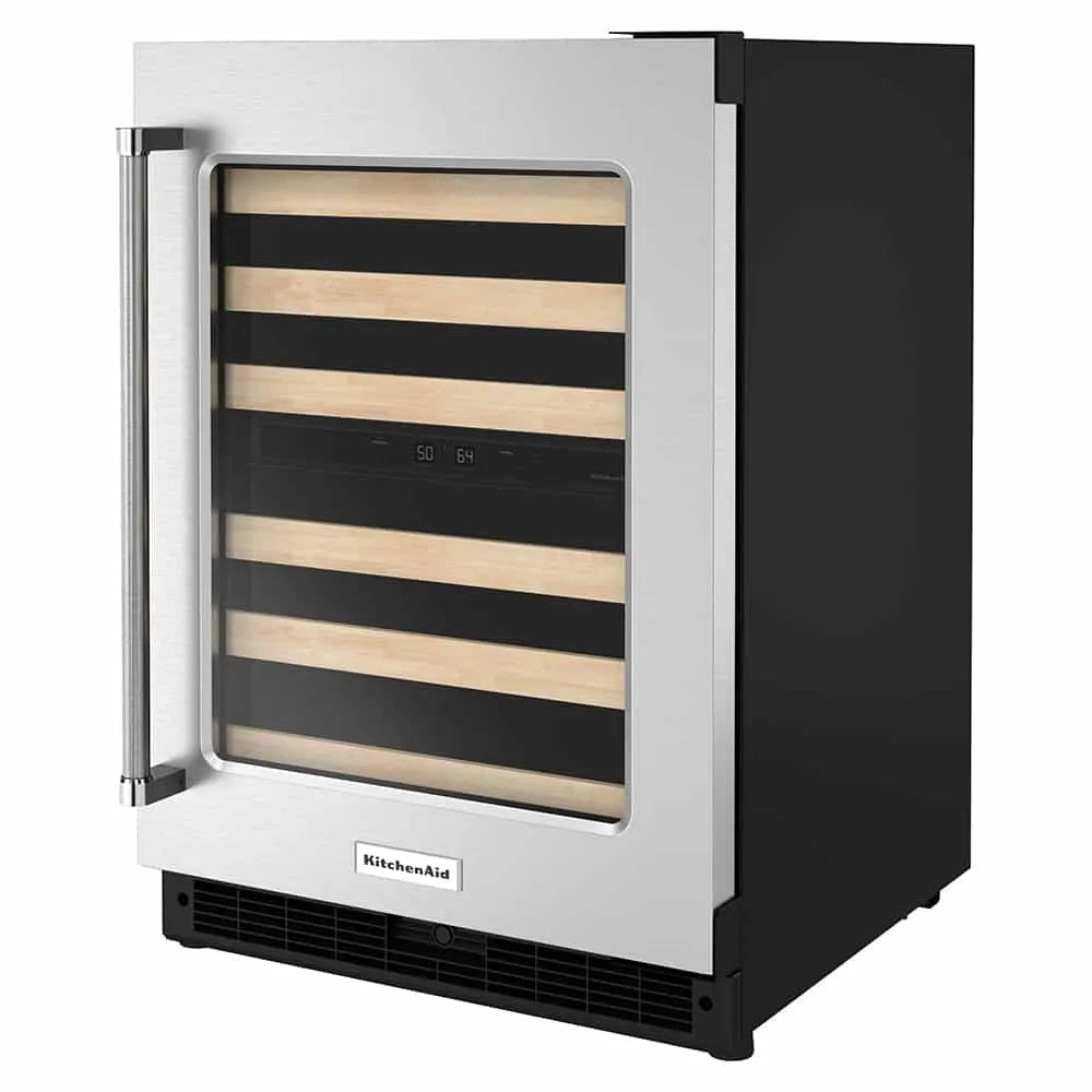 Cava de Vinos KitchenAid KUWR214KSB – 24” | 46 Botellas | Acero Inoxidable