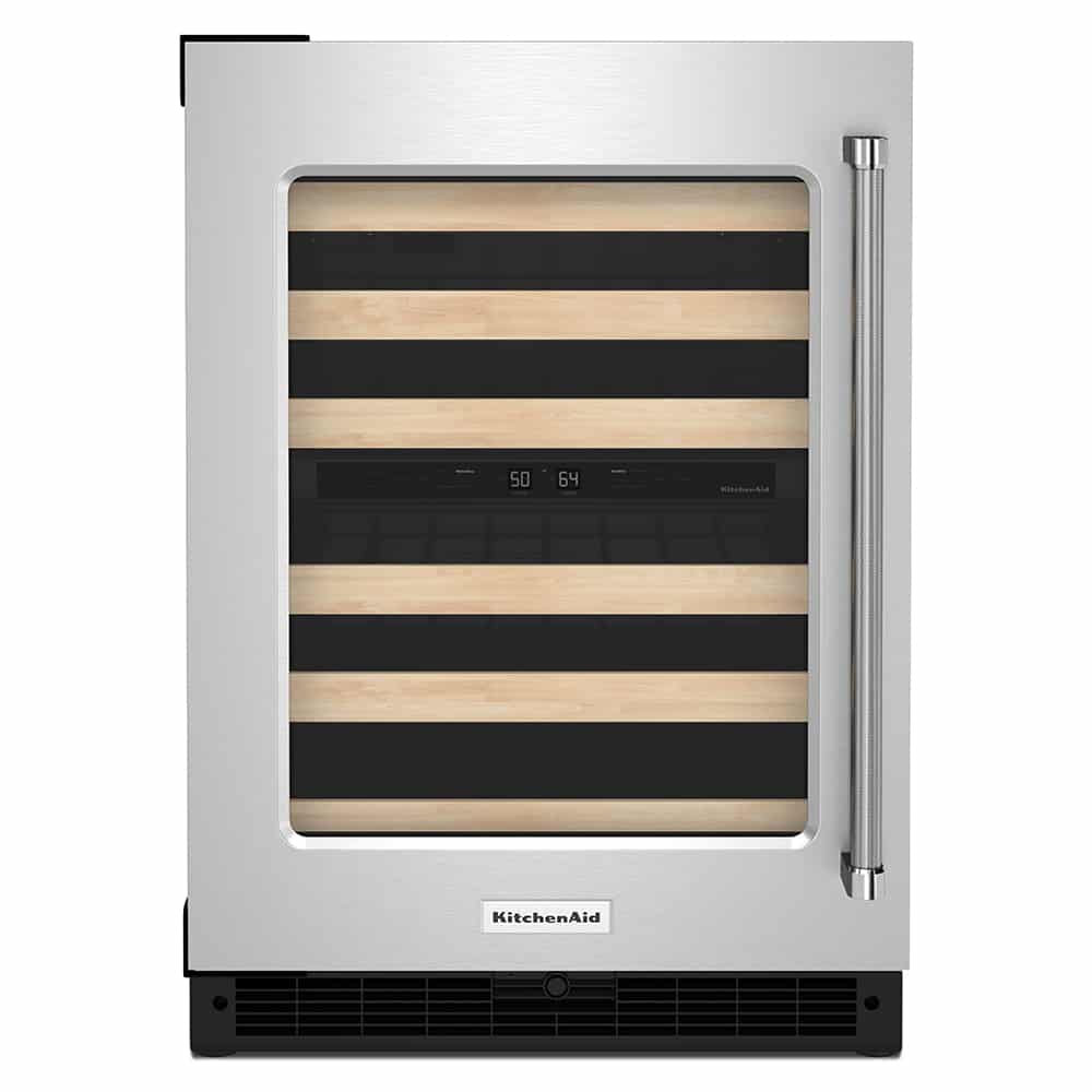 Cava de Vinos KitchenAid KUWL214KSB – 24” | 46 Botellas | Acero Inoxidable