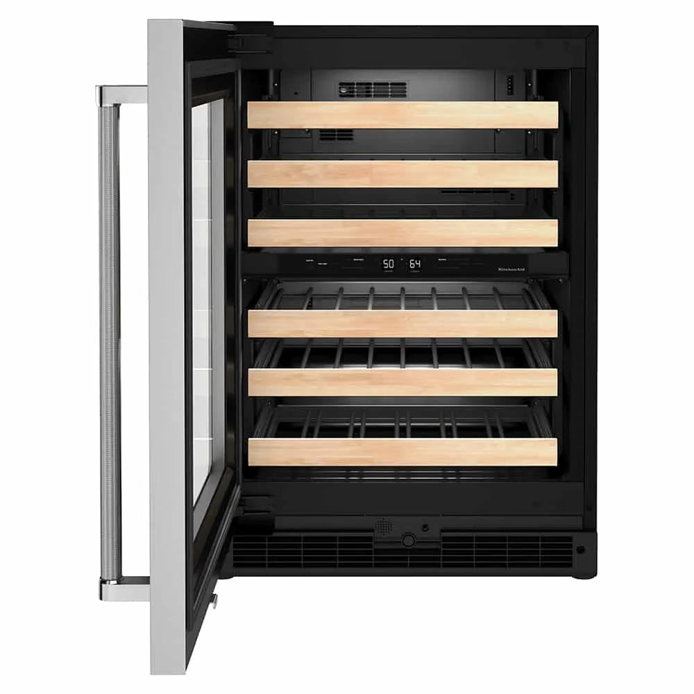 Cava de Vinos KitchenAid KUWL214KSB – 24” | 46 Botellas | Acero Inoxidable