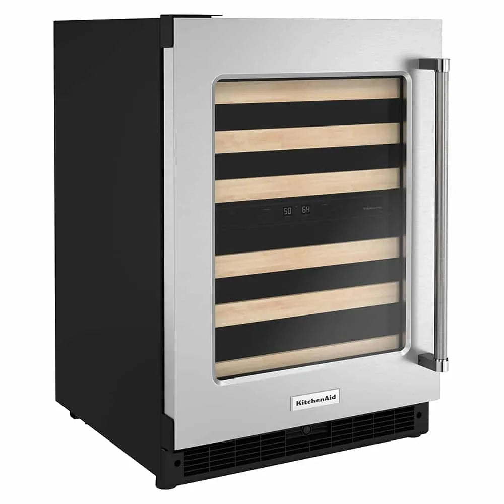 Cava de Vinos KitchenAid KUWL214KSB – 24” | 46 Botellas | Acero Inoxidable