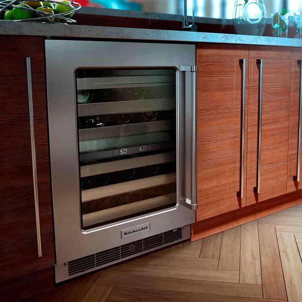 Cava de Vinos KitchenAid KUWL214KSB – 24” | 46 Botellas | Acero Inoxidable