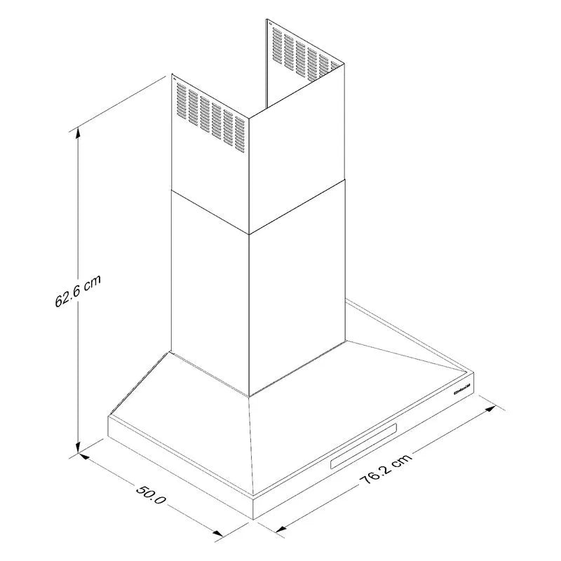 Campana de Pared KitchenAid Black Ore 76 cm KVWC730SBE