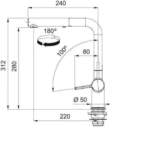Griferia Cocina Extraible Active Oyster
