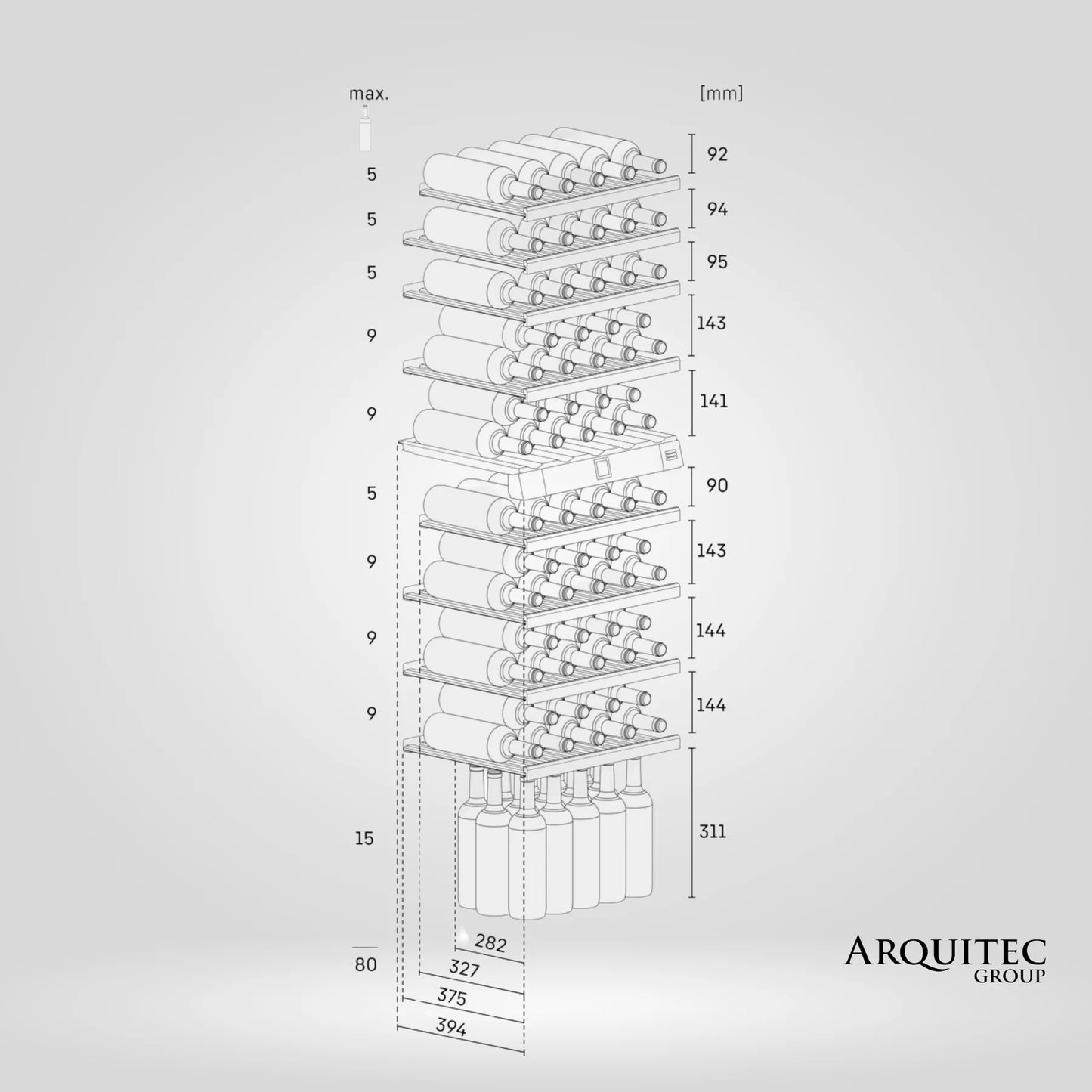 Cava para vinos integrada, 60 cms - HW8000