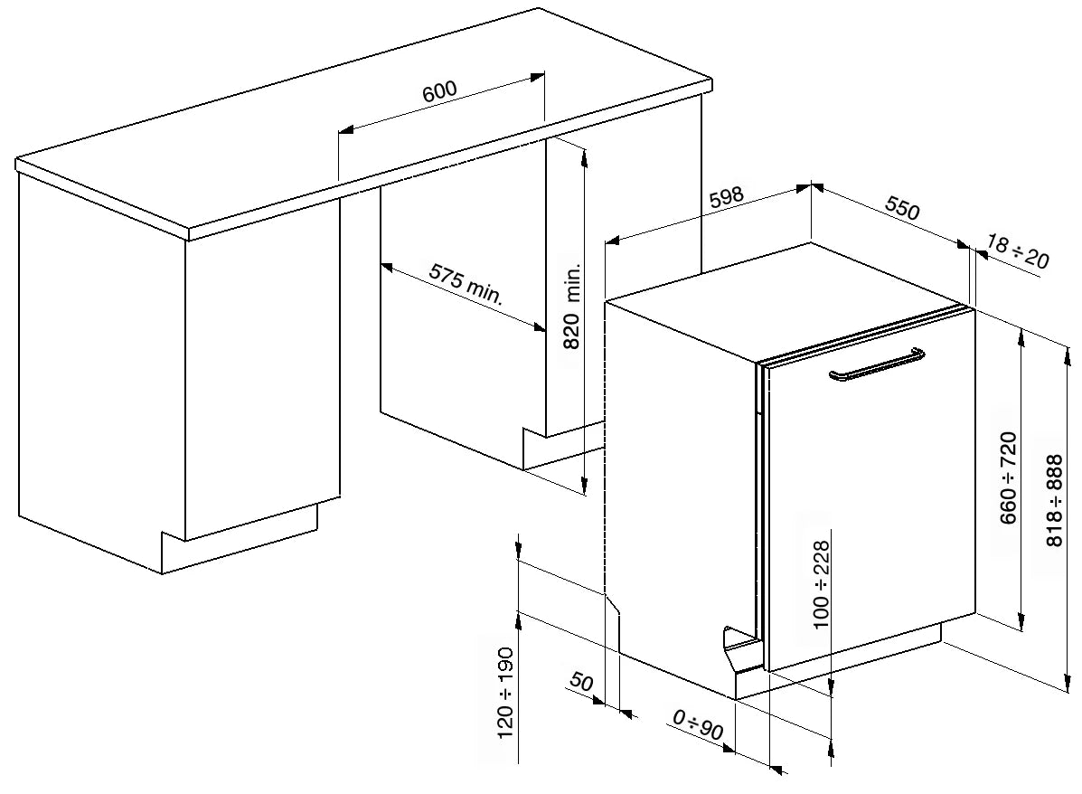 Lavavajillas Panelable Smeg 24" - ST649T