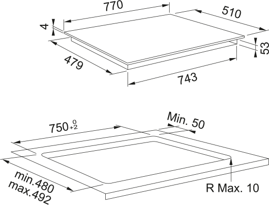 Placa de Inducción Total Flex de 77 cm con 8 Zonas Franke FMY 808