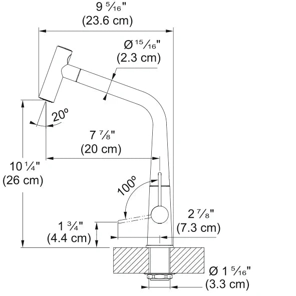 Griferia Cocina Extraible Icon Doccia Negro Franke