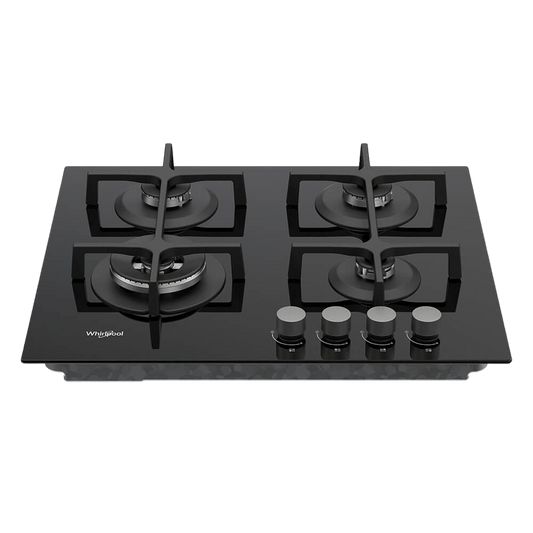 Cubierta  a Gas 4 puestos Vitroceramico Negro 60 cm Whirlpool - GOA6423NB