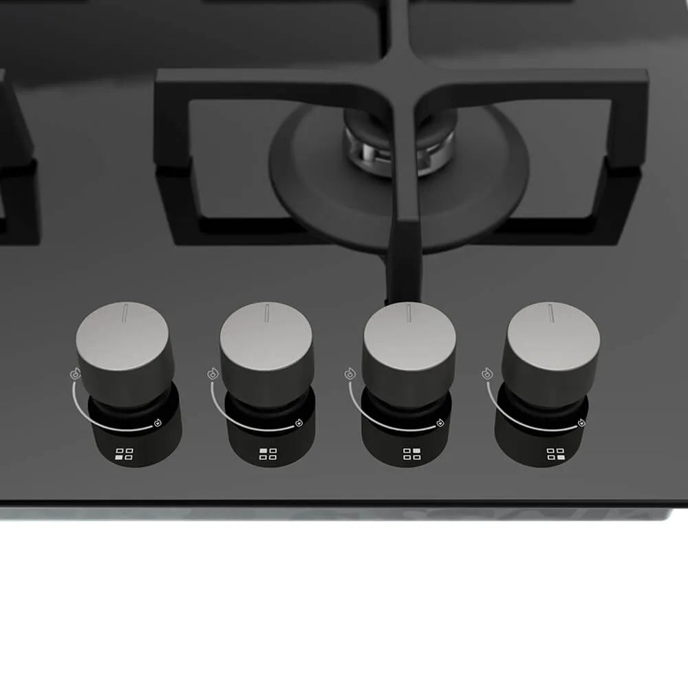 Cubierta  a Gas 4 puestos Vitroceramico Negro 60 cm Whirlpool - GOA6423NB