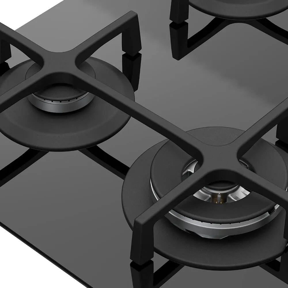 Cubierta  a Gas 4 puestos Vitroceramico Negro 60 cm Whirlpool - GOA6423NB