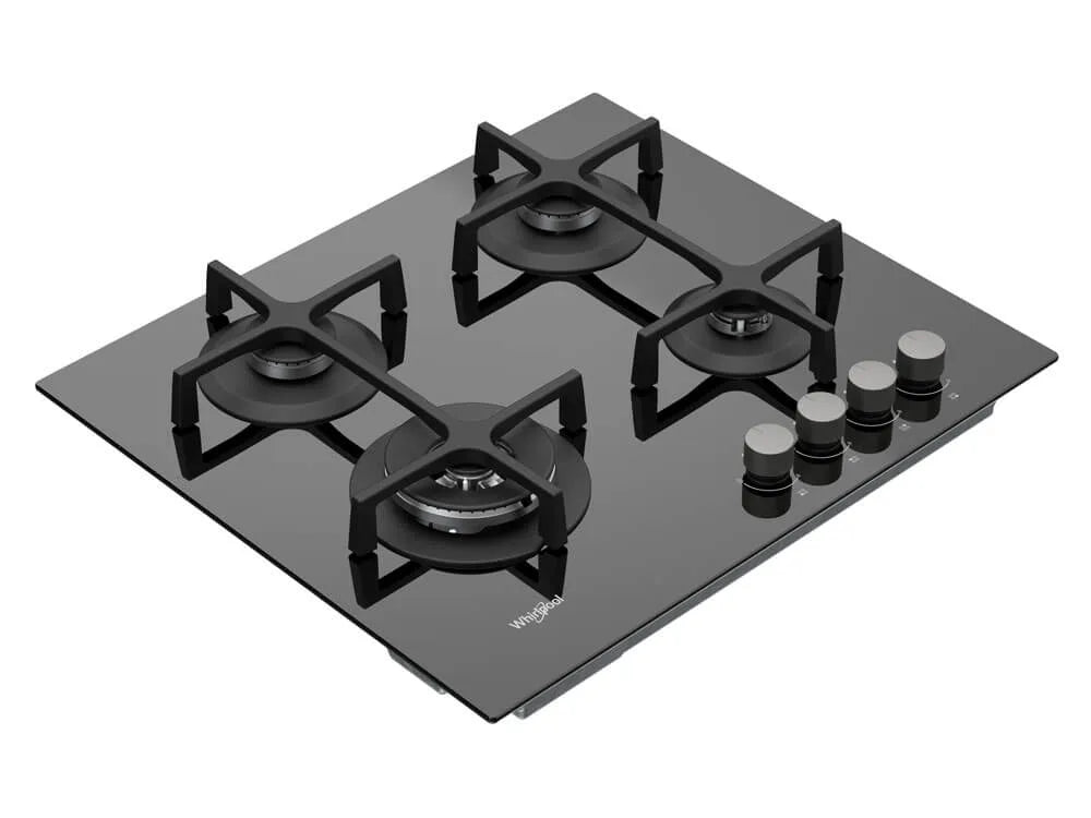 Cubierta  a Gas 4 puestos Vitroceramico Negro 60 cm Whirlpool - GOA6423NB