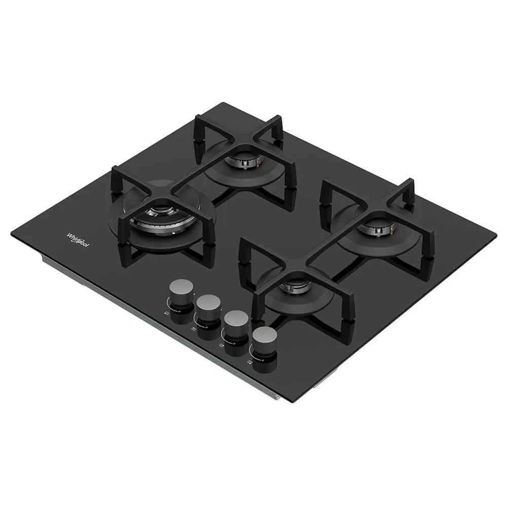 Cubierta  a Gas 4 puestos Vitroceramico Negro 60 cm Whirlpool - GOA6423NB