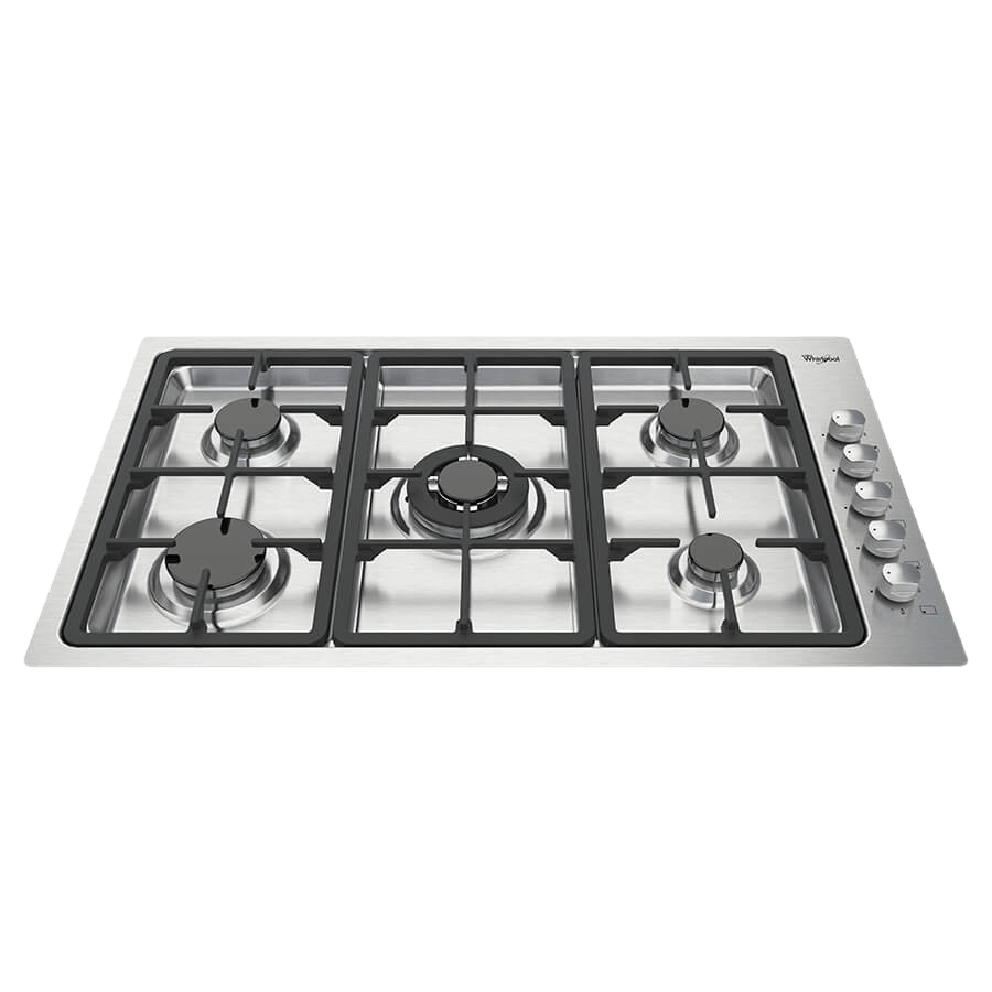 Cubierta a Gas Acero Semifilo 86 cm Whirlpool - WP3550S