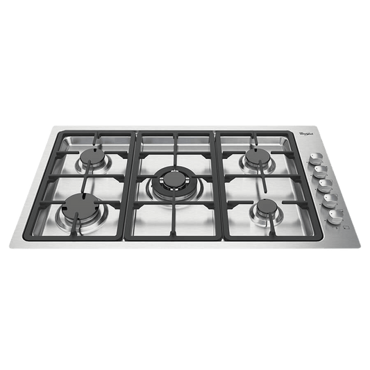 Cubierta a Gas Acero Semifilo 86 cm Whirlpool - WP3550S