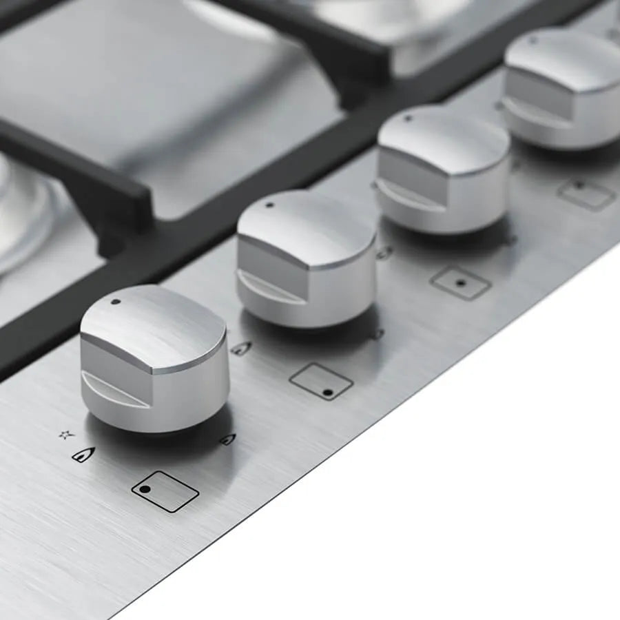 Cubierta a Gas Acero Semifilo 86 cm Whirlpool - WP3550S