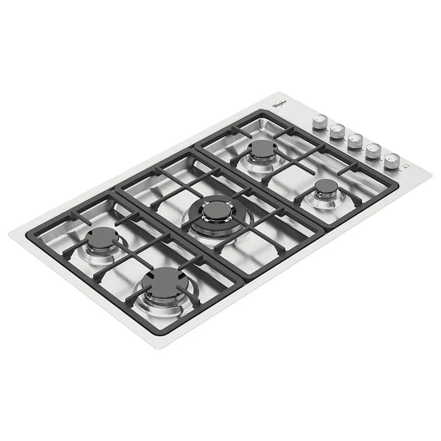 Cubierta a Gas Acero Semifilo 86 cm Whirlpool - WP3550S