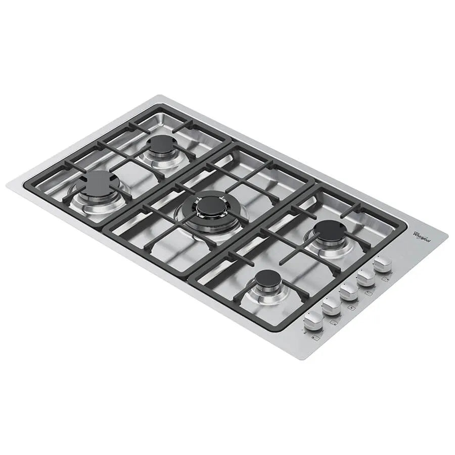 Cubierta a Gas Acero Semifilo 86 cm Whirlpool - WP3550S