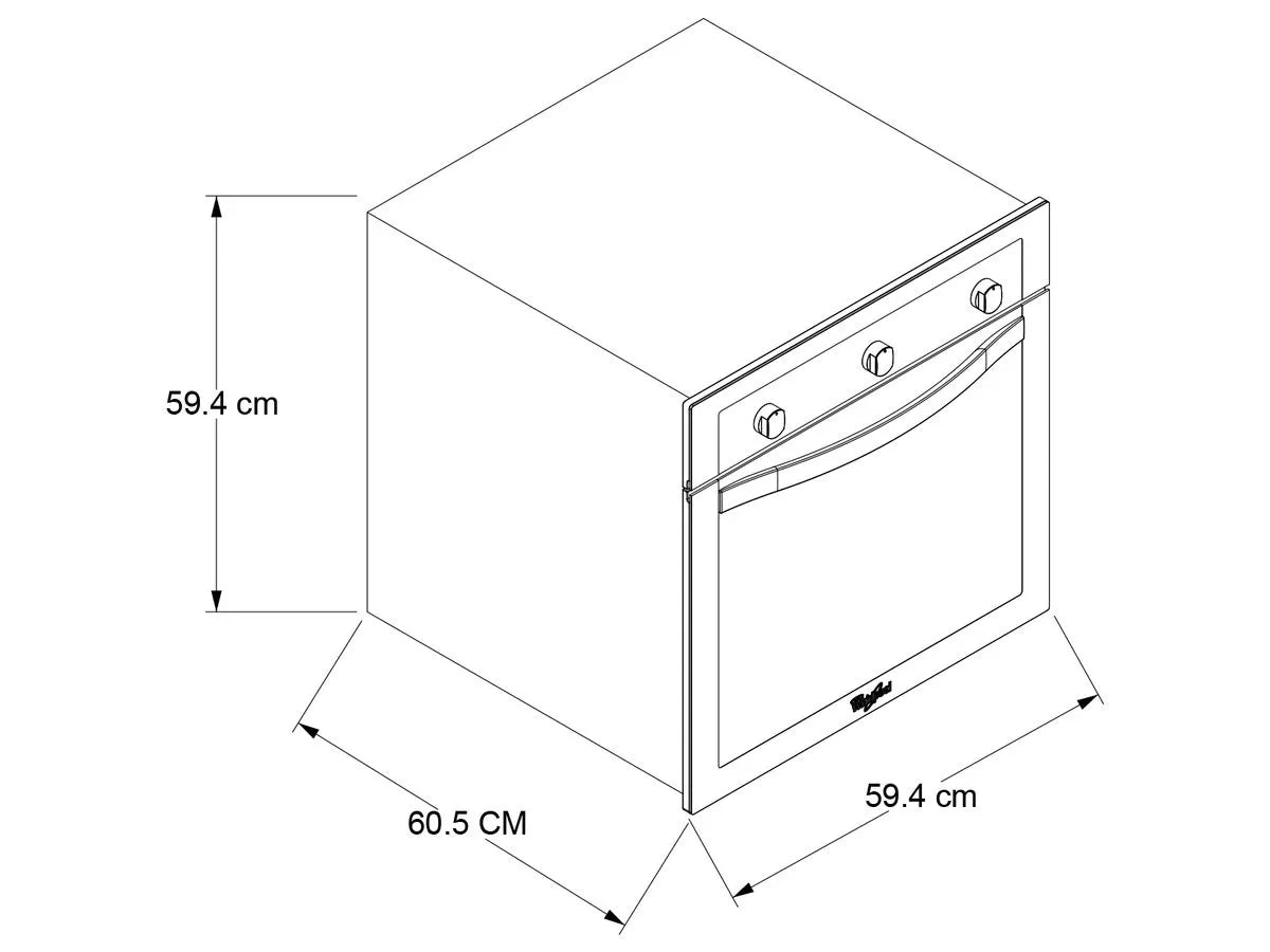 Horno Electrico Convección 60cm Whirlpool - WOE120S