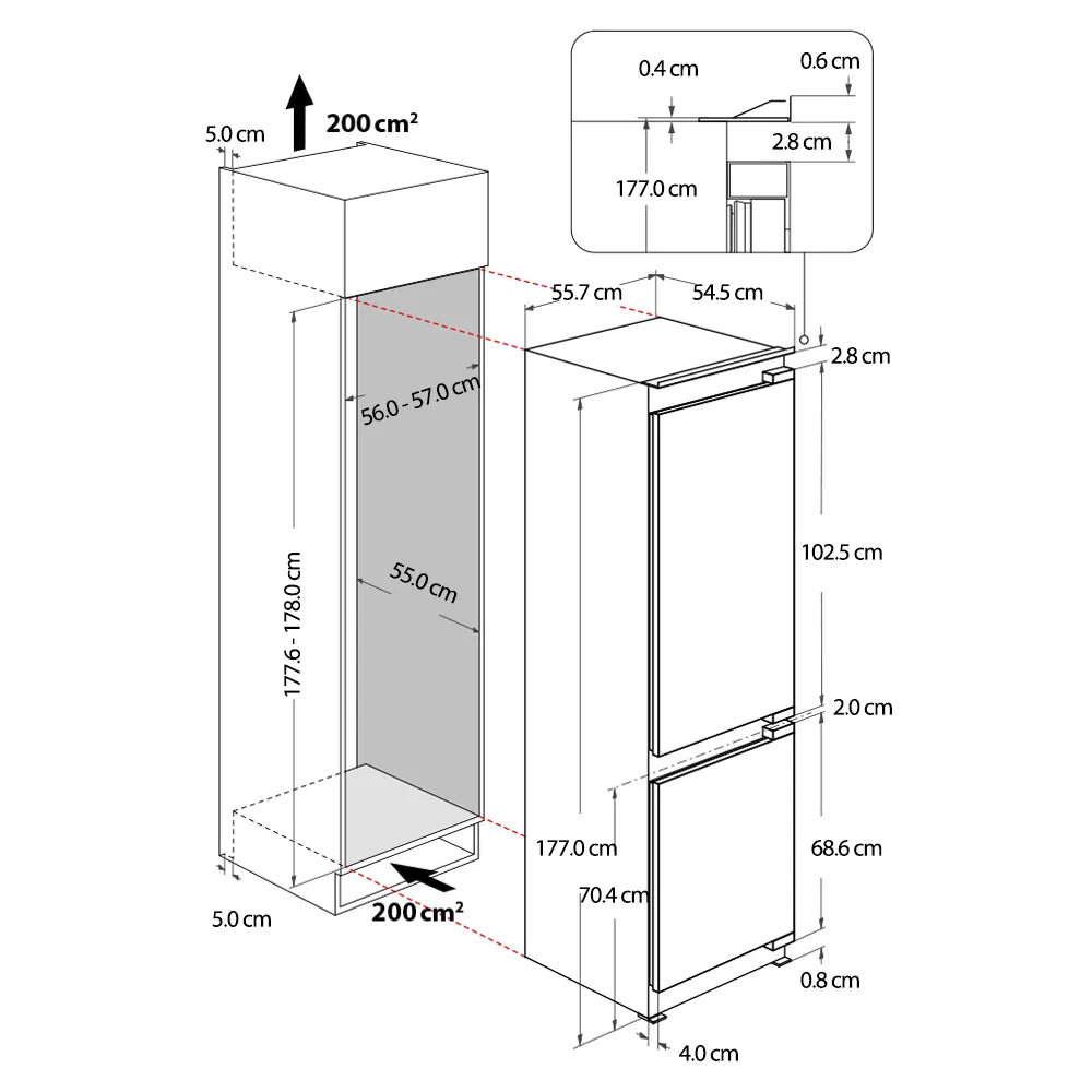 Nevera Panelable Botton Mount 250lts Whirpool -  WHC18T521STWC