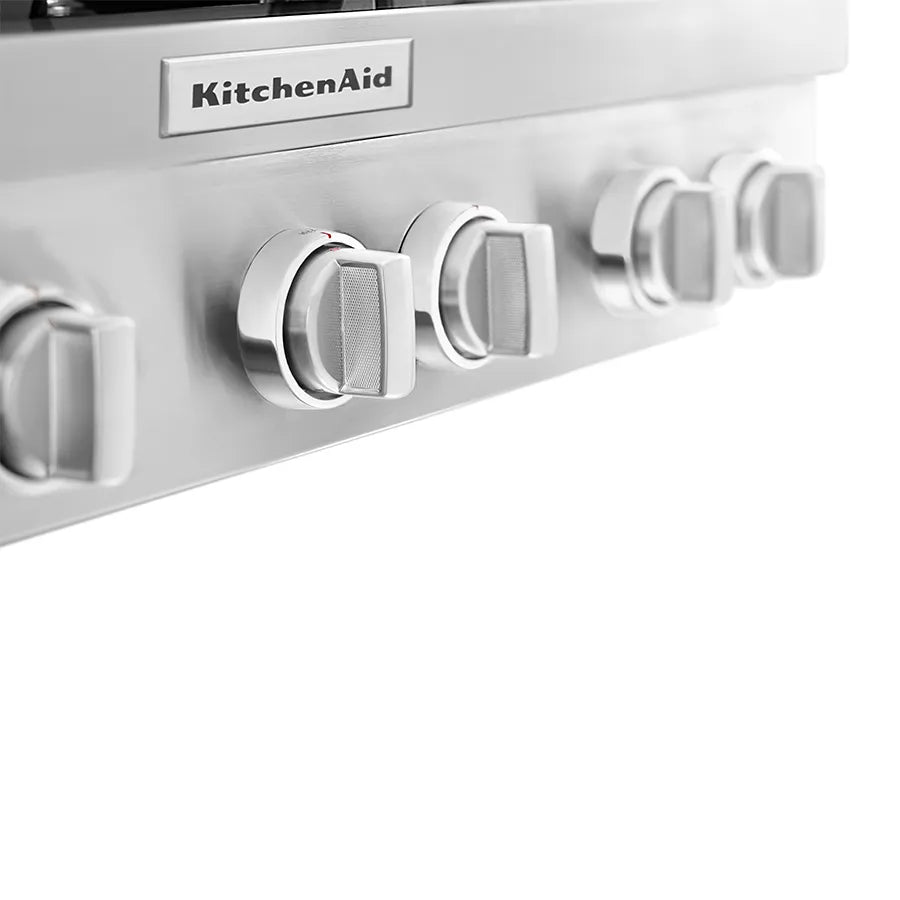 Cubierta de Gas Empotrable 90.8 cm con 6 Quemadores Acero inoxidable - Kitchen Aid - KCGC506JSS