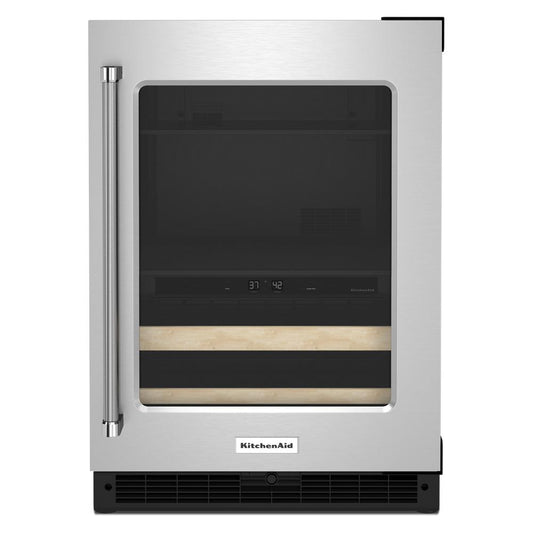 Centro de Bebidas KitchenAid KUBR214KSB 24” – Doble Zona, Empotrable, Acero Inoxidable