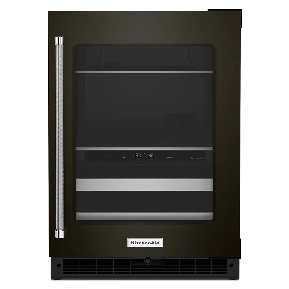 Centro de Bebidas KitchenAid KUBR314KBS 24” – Doble Zona, Acero Negro, Empotrable
