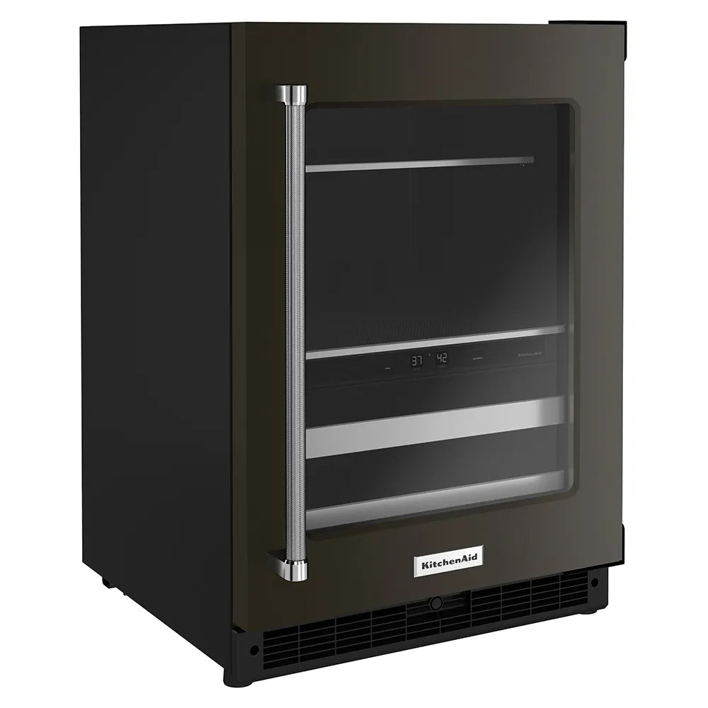 Centro de Bebidas KitchenAid KUBR314KBS 24” – Doble Zona, Acero Negro, Empotrable