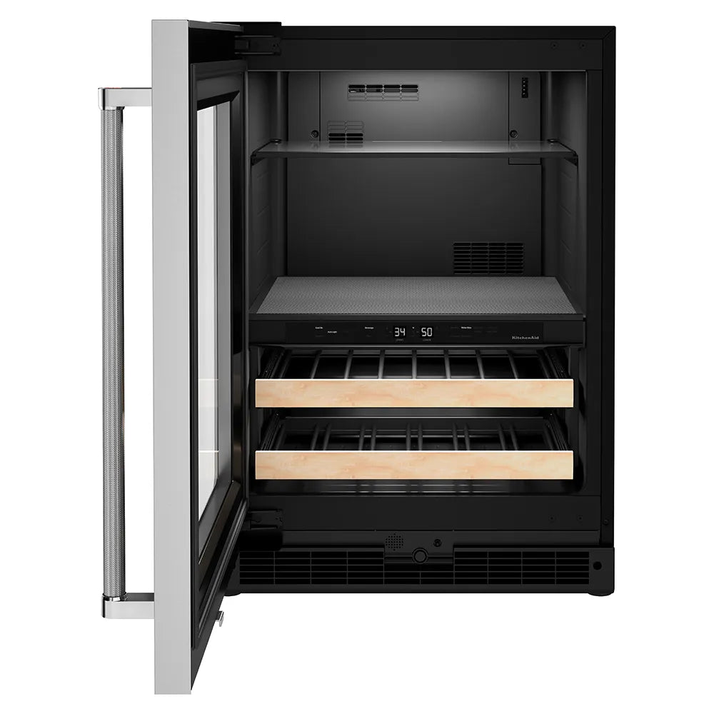 Centro de Bebidas KitchenAid KUBL214KSB 24” – Doble Zona, Empotrable, Acero Inoxidable