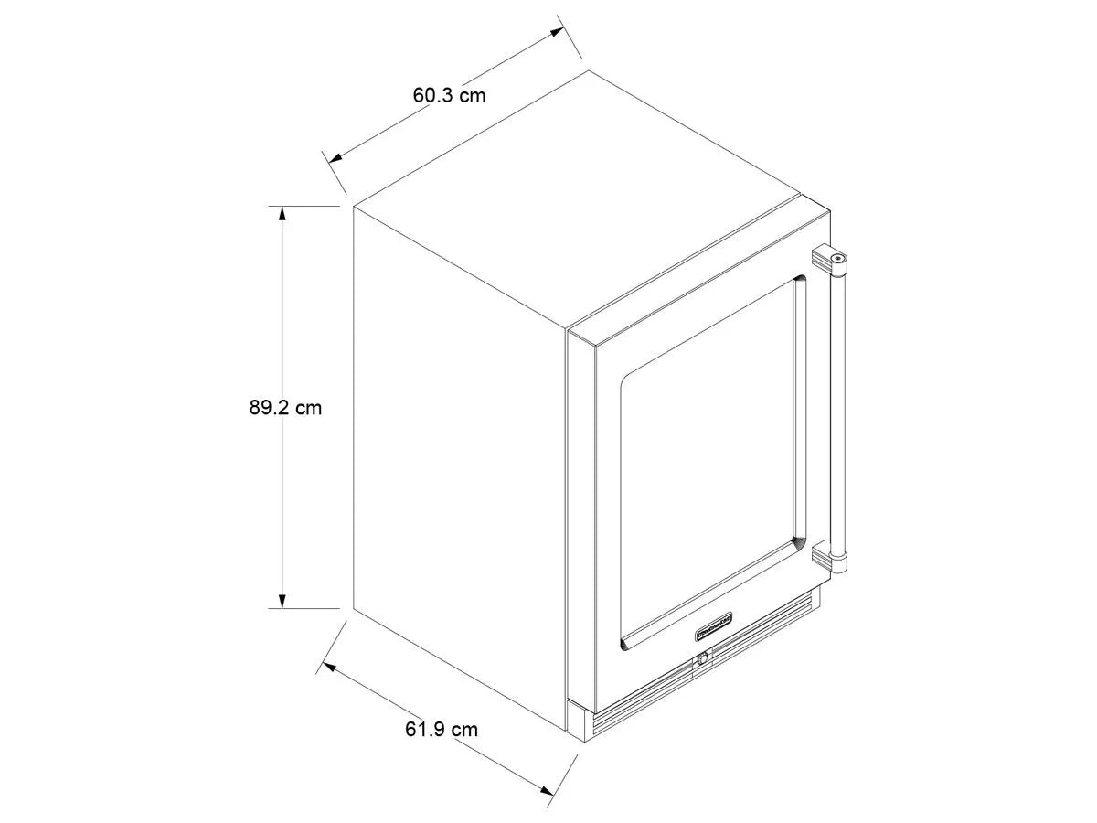 Centro de Bebidas KitchenAid KUBL214KSB 24” – Doble Zona, Empotrable, Acero Inoxidable