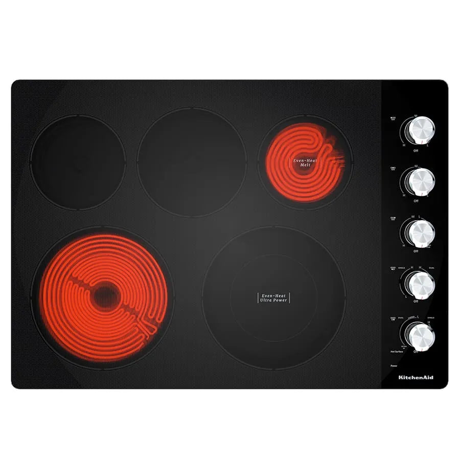 Cubierta Eléctrica Empotrable 77.15 cm con 5 Quemadores Vitrocerámica - Kitchen Aid - KCE550HSS
