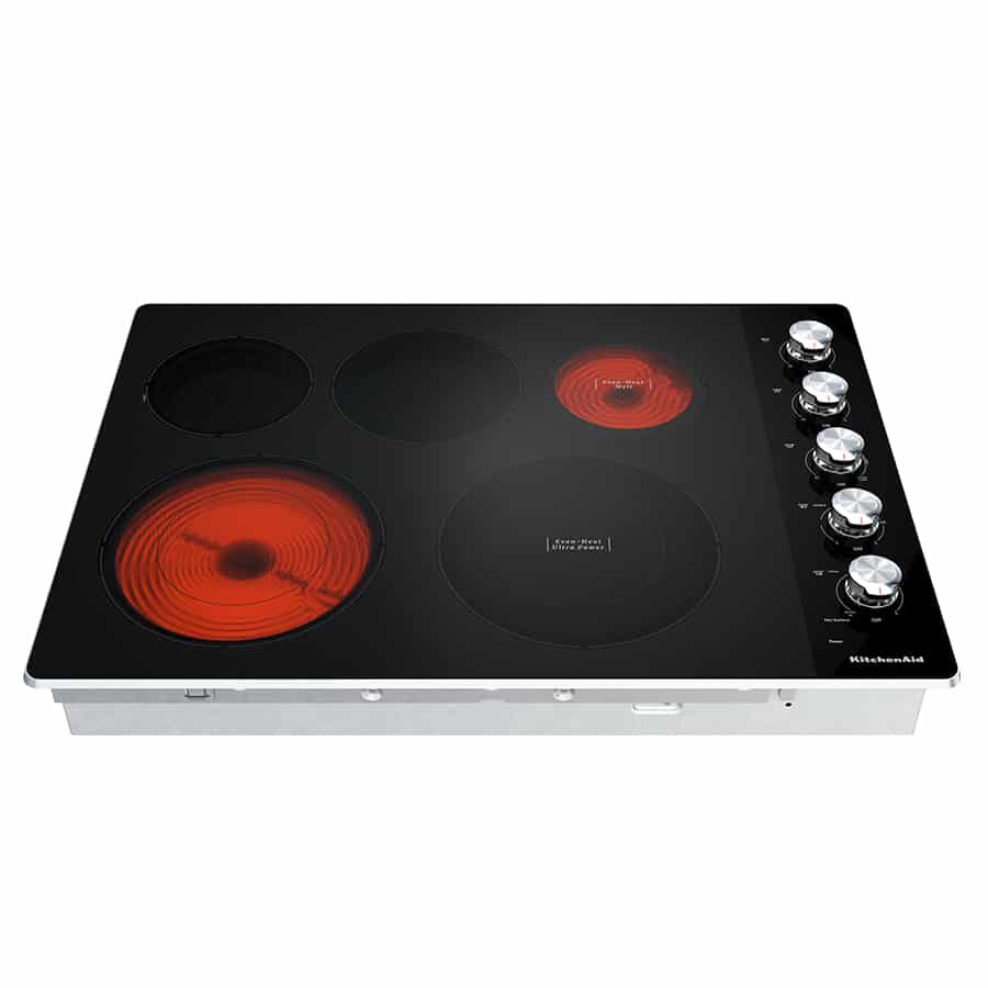 Cubierta Eléctrica Empotrable 77.15 cm con 5 Quemadores Vitrocerámica - Kitchen Aid - KCE550HSS