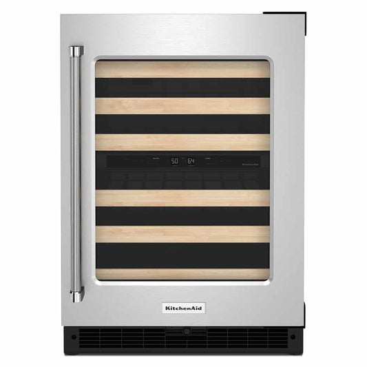 Cava de Vinos KitchenAid KUWR214KSB – 24” | 46 Botellas | Acero Inoxidable