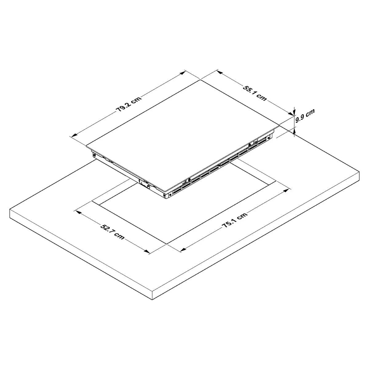 Cubierta Induccion 76cm Kitchen Aid - KCIG550JBL