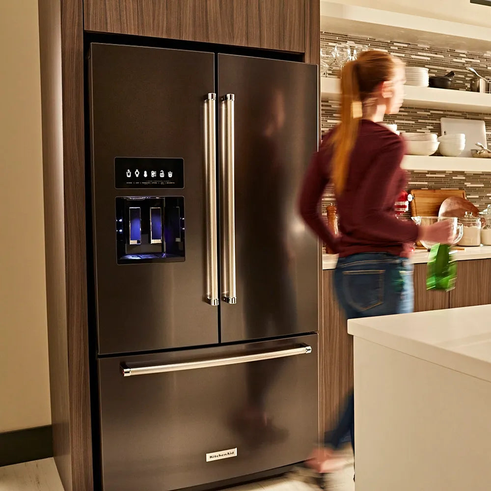 Nevecom French Door 91 cm Kitchen Aid Negro - KRFF577KBS