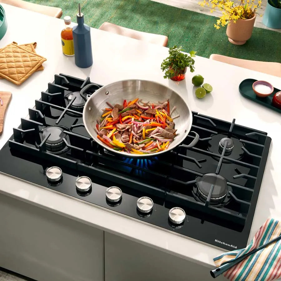 Estufa a gas KCGG530PBL 76 cm - Kitchen Aid