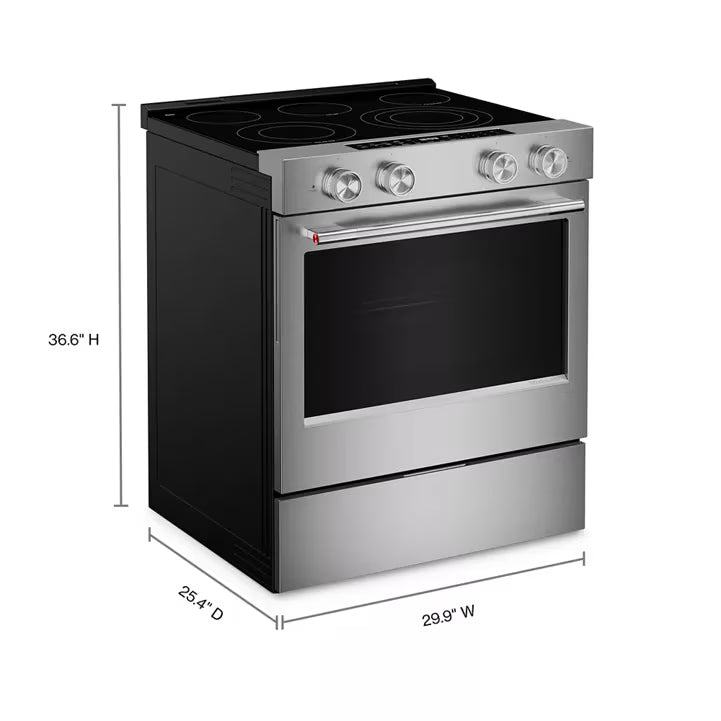 Estufa Eléctrica de Piso KitchenAid 76 cm con Air Fry y Convección KSES530SPS - Kitchen Aid