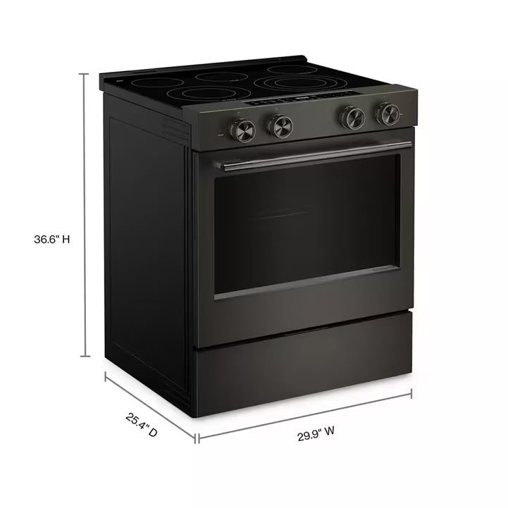 Estufa Eléctrica  de Piso KitchenAid 76 cm con Air Fry y Convección KSES530SPS