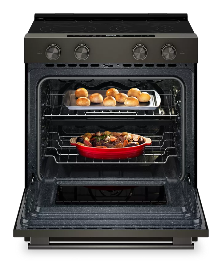 Estufa Eléctrica  de Piso KitchenAid 76 cm con Air Fry y Convección KSES530SPS