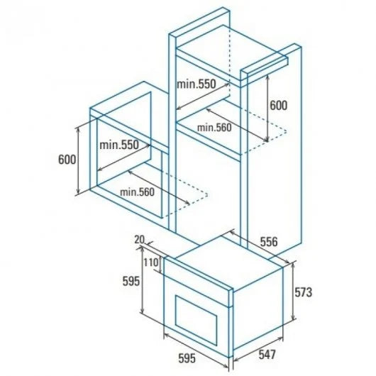 Horno Multifuncion Cata MDS7208BK