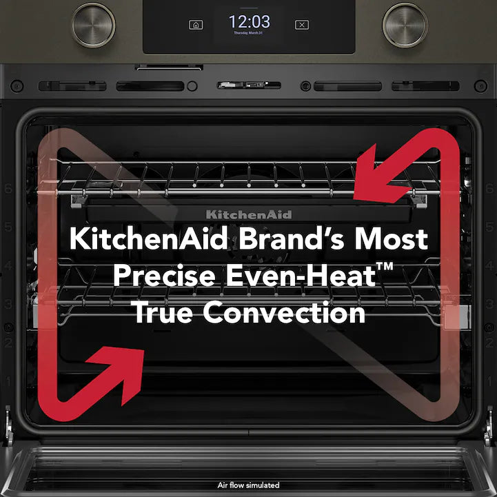 Torre Hornos Eléctrico Smart KitchenAid 30” Black Ore KOEC730SBE