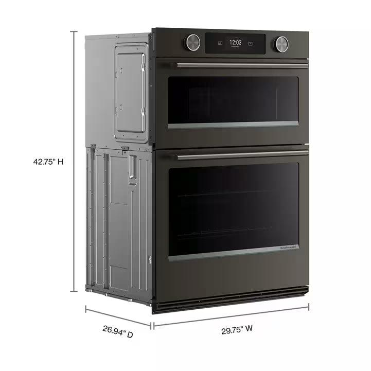 Torre Hornos Eléctrico Smart KitchenAid 30” Black Ore KOEC730SBE