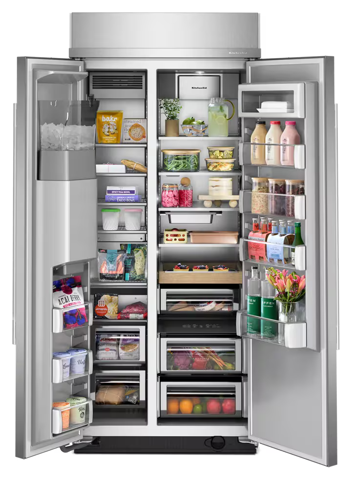 Nevera KitchenAid Empotrable Side by Side 623 Litros KBSD736SPS